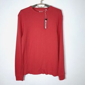 Alpine Design Mens‎ Mad Peak LS Duofold Crew Antique Rosewood Shirt Small